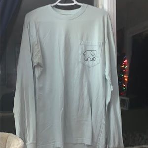 Blue long sleeve ivory ella shirt